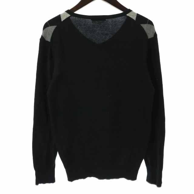 【良品】バーバリーブラックレーベル セーター ニット アーガイル 刺繍 バーバリーブラックレーベル BURBERRY BLACK LABEL ニット セーター