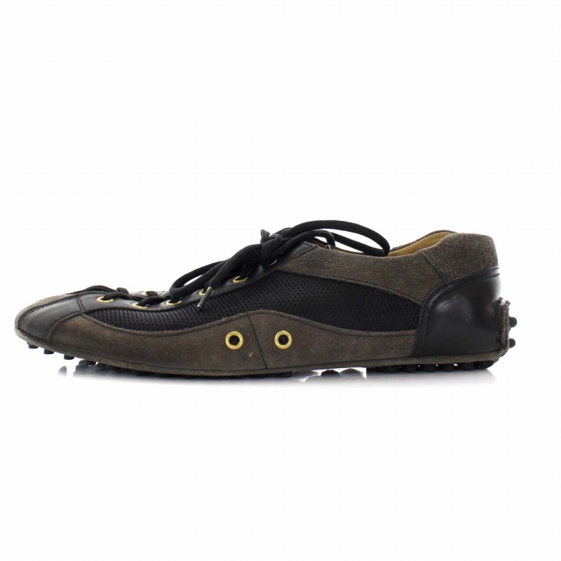 プラダ PRADA CAR SHOE ドライビングシューズ 8.5 26.5cm スエード 