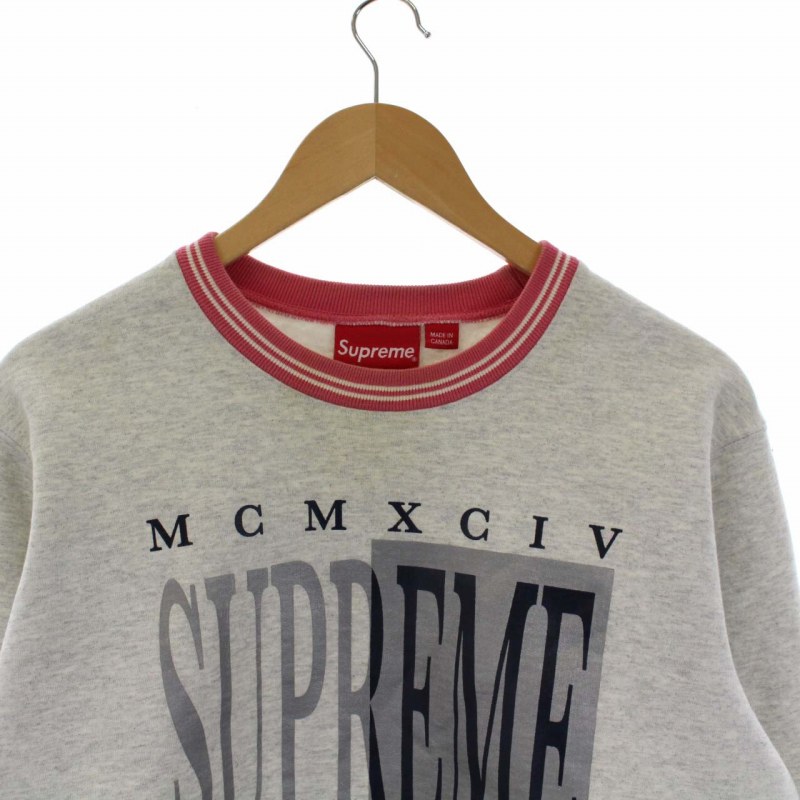 シュプリーム Supreme 17fw Team Crewneck ロゴ ライン スウェット トレーナー 長袖 裏起毛 プルオーバー グレー ピンク St Gy メンズ 081 ベクトルパーク シュプリーム Supreme 17fw Team Crewneck ロゴ ライン スウェット トレーナー 長袖 裏起毛 プルオーバー グレー ピンク St Gy メンズ 081 ベクトルパーク