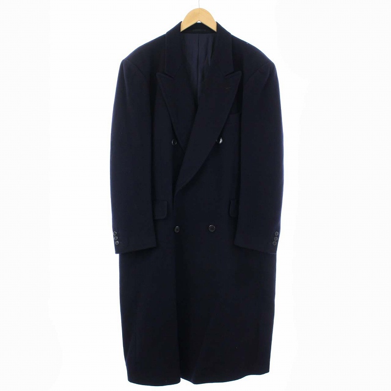 ロベルタディカメリーノ Roberta Di Camerino チェスターコート ダブル カシミヤ ロング 肩パット入 アウター 日本製 Ll 紺 ネイビー Tk Ec メンズ 081 ベクトルパーク