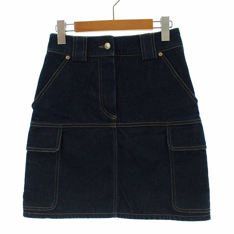 ルイヴィトン LOUIS VUITTON デニムスカート 台形スカート ひざ丈  