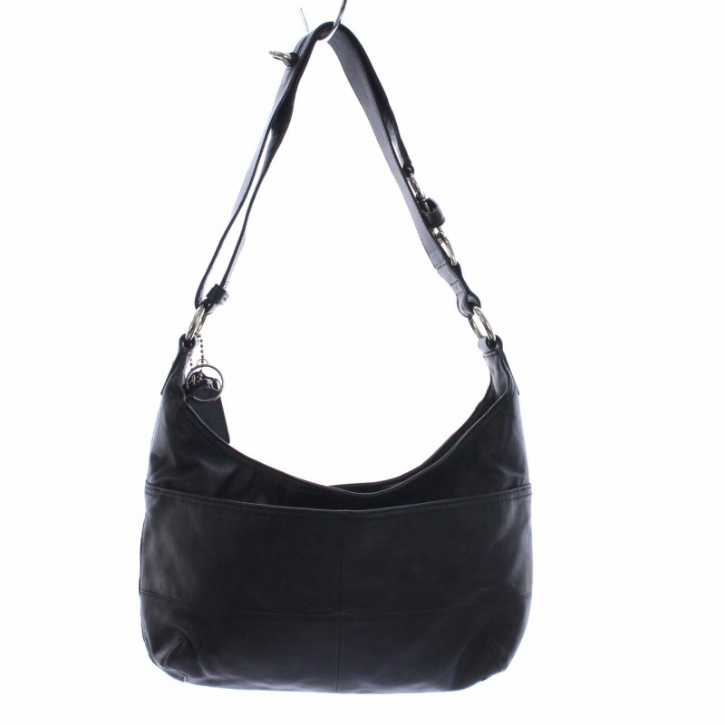 極美品✨COACH ブラック レザー ショルダーバッグ イーディ 黒