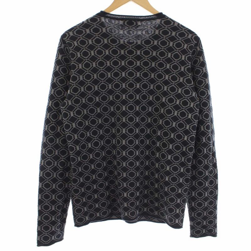 EMPORIO ARMANI エンポリオアルマーニ 総柄 ニット 長袖 トップス エンポリオアルマーニ EMPORIO ARMANI 総柄 ニット カットソー