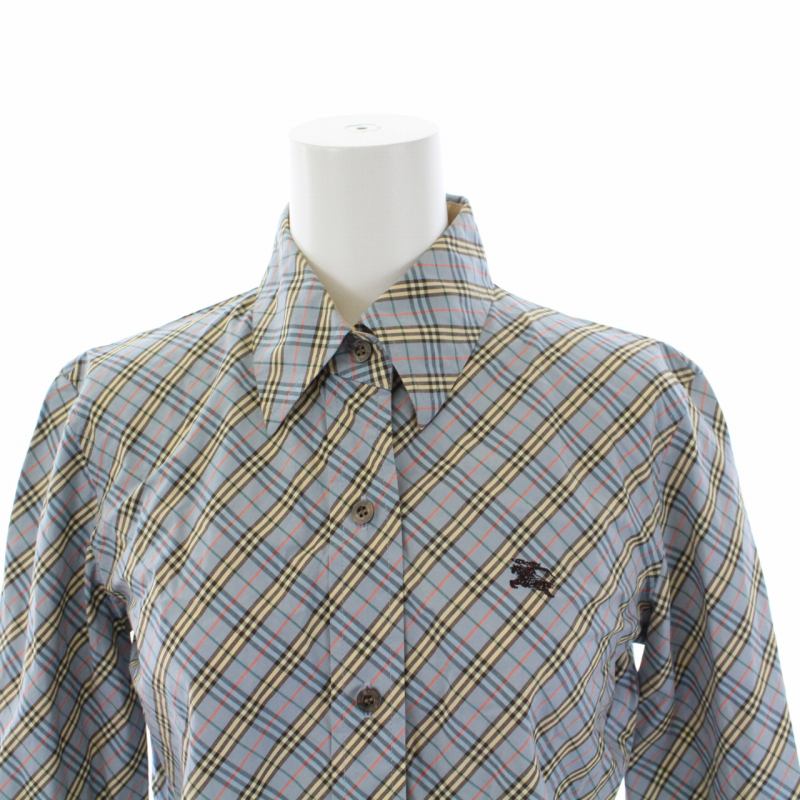 バーバリーブルーレーベル BURBERRY BLUE LABEL チェック シャツ 長袖