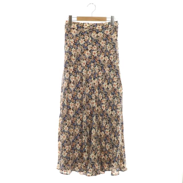 ザラ Zara 2点セット スカーフ プリーツ フレア ロング 総柄 花柄 Us Xs マルチカラー Mf Ma レディース 081 ベクトルパーク