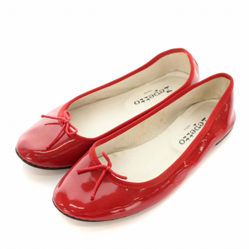 レペット Repetto フラットシューズ バレエシューズ エナメル リボン 