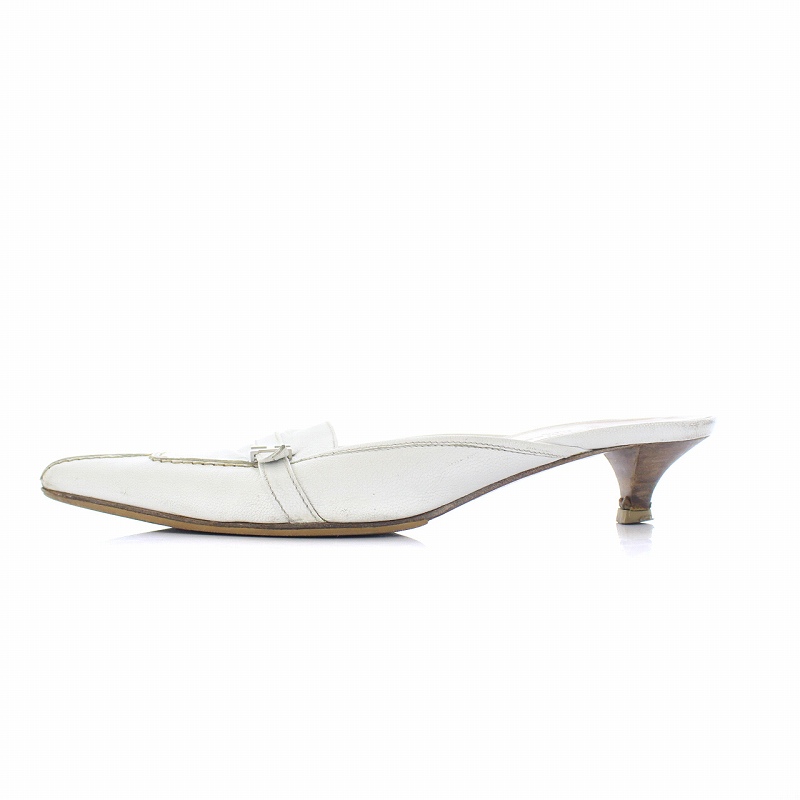 エルメス HERMES パンプス ポインティッドトゥ ヒール レザー 36.5 