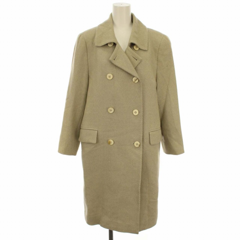 フォクシー ブティック Foxey Boutique ピーコート Pコート ロング ストライプ ウール アウター 40 M ベージュ Dk Ibo レディース 081 ベクトルパーク