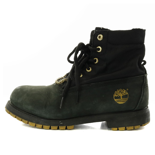 ついに再販開始 ロールトップ Timberland ティンバーランド ブーツ メンズ Ibo Sr7 グレー ブラック 黒 26cm 8m ヌバックレザー ロゴ レースアップ ショート ブーツ Www Comisariatolosandes Com