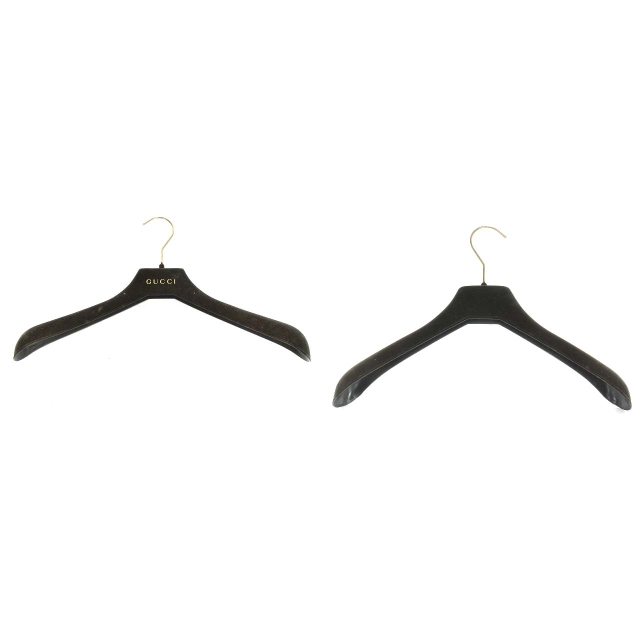グッチ GUCCI ハンガー 2本セット ジャケット用 ベロア プラスチック