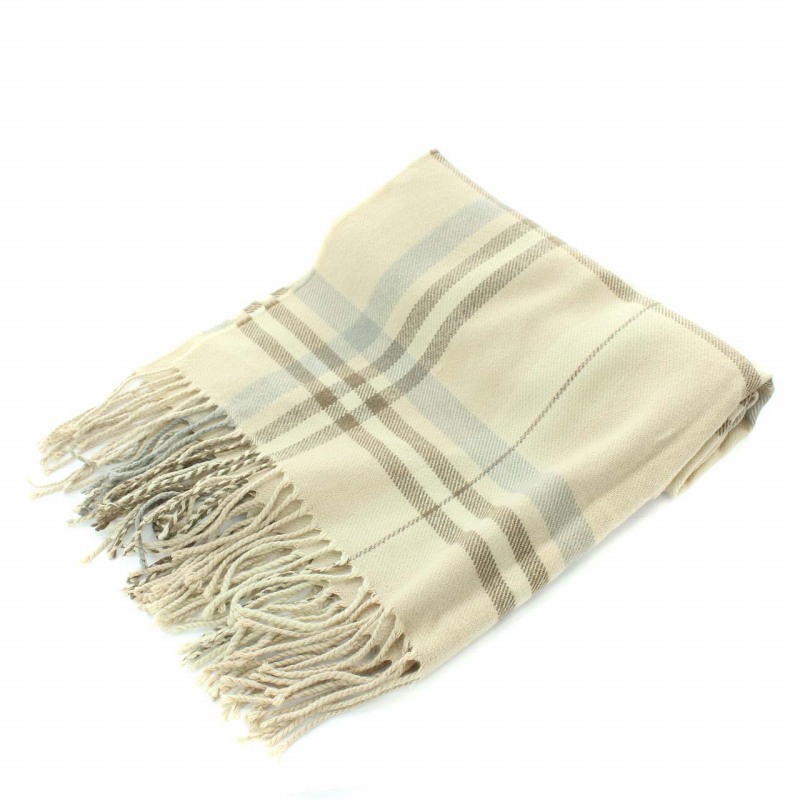 春夏国内正規 マーキュリーデュオ ストール マフラー チェック柄 フリンジ F ベージュ 茶 お宮参り女の子着物 ファッション小物 Demo Kge Co Th