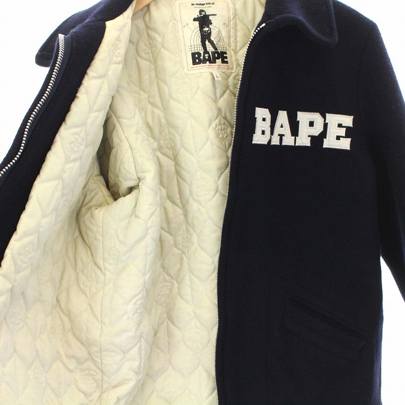 アベイシングエイプ A BATHING APE BAPE 中綿 コート ウール
