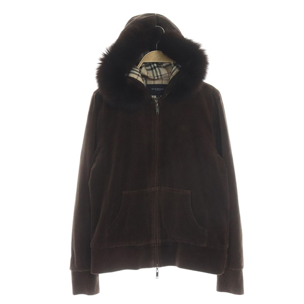 BURBERRY ファー パーカー BURBERRY BLUE LABEL フードファー