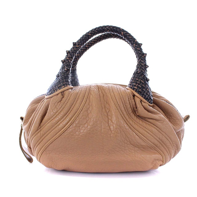 フェンディ FENDI スパイバッグ ハンドバッグ ナッパレザー 内側ズッカ 