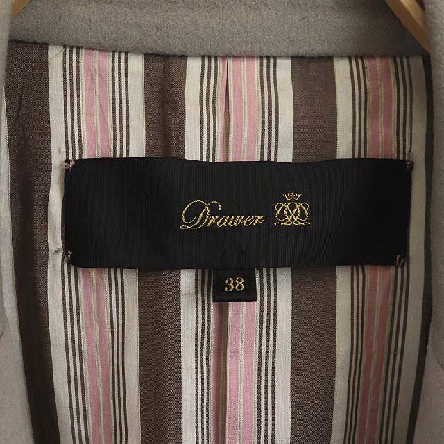 【極美品】ドゥロワー　Drawer　カシミヤ100%　チェック　チェスターコート Drawer ドゥロワー ウール カシミヤシルクチェスターコート 38