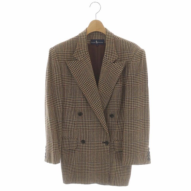 ラルフローレン RALPH LAUREN テーラードジャケット ダブル 千鳥格子 