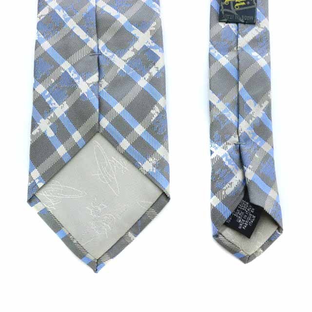 Vivienne Westwood チェック柄ネクタイ グレー/ブラック Vivienne
