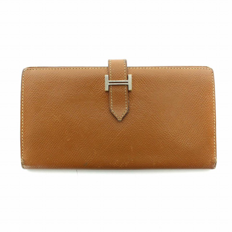 エルメス HERMES ベアンスフレ 長財布 二つ折り ヴォーエプソン レザー 