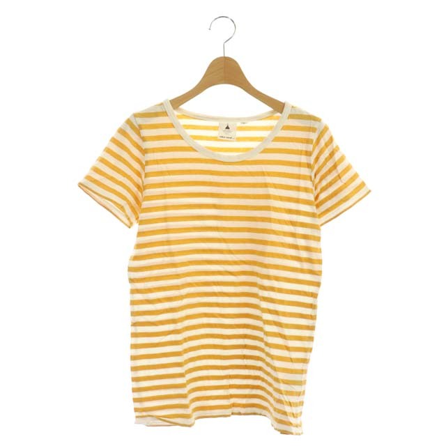 ニコアンド Niko And Tシャツ カットソー 半袖 ボーダー プルオーバー M 白 オレンジ ホワイト Cm レディース 081 ベクトルパーク