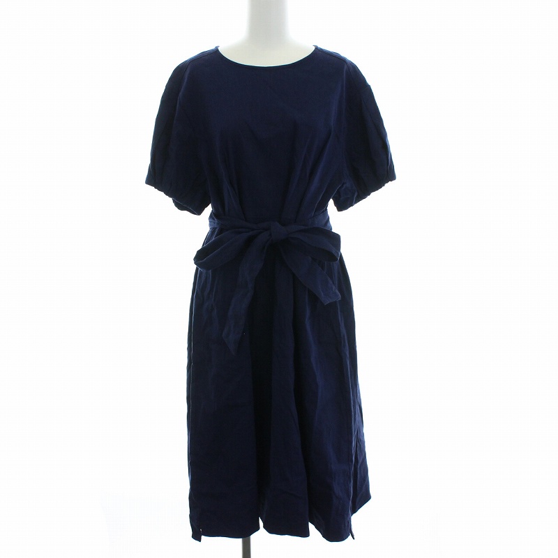 ドゥクラッセ Doclasse ワンピース 半袖 ロング 無地 麻 リネン 15 L 紺 ネイビー Nm レディース 081 ベクトルパーク ドゥクラッセ Doclasse ワンピース 半袖 ロング 無地 麻 リネン 15 L 紺 ネイビー Nm レディース 081 ベクトルパーク