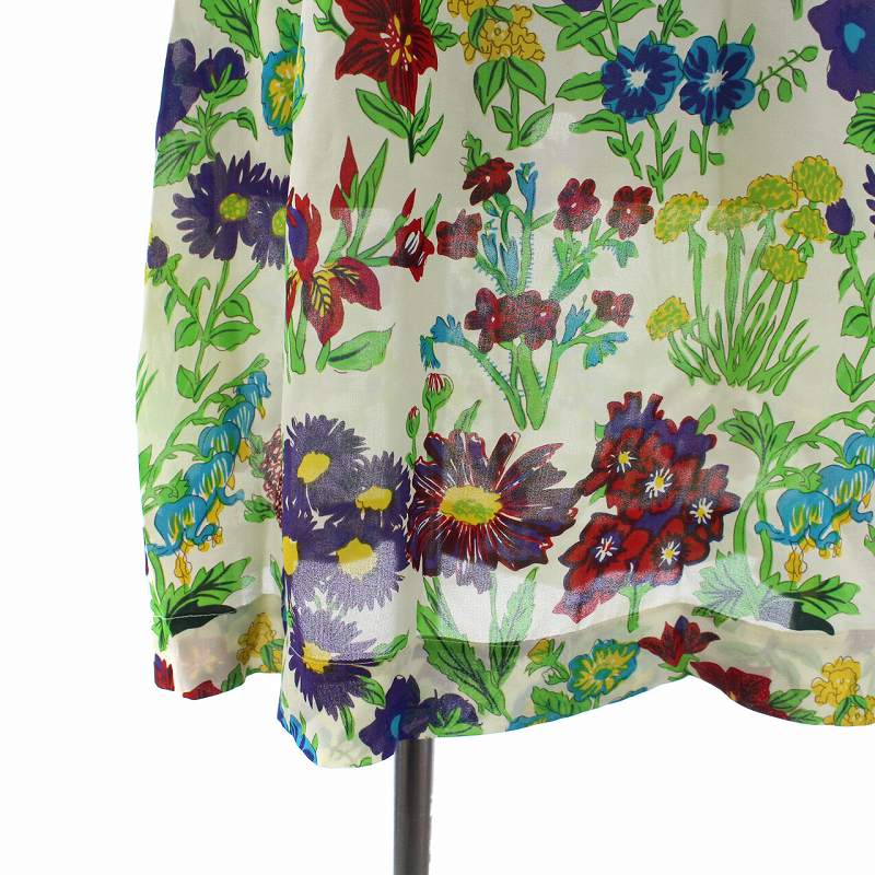 シーバイクロエ SEE BY CHLOE ワンピース ひざ丈 五分袖 花柄 刺繍 38  