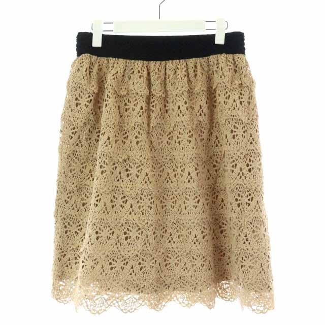 トゥービーシック TO BE CHIC フレアスカート ひざ丈 レース イージー 46 XXL 黒 ブラック ベージュ /RY20 レディース 081-902205260196 | ベクトルパーク トゥービーシック TO BE CHIC フレアスカート ひざ丈 レース イージー 46 XXL 黒 ブラック ベージュ /RY20 レディース 081-902205260196 | ベクトルパーク