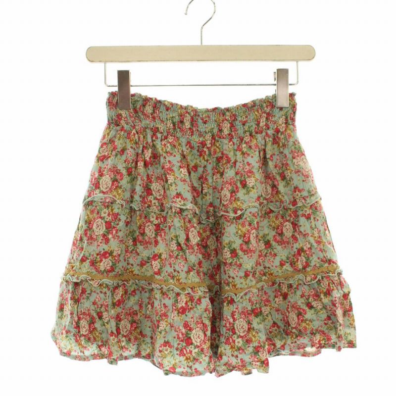 レトロガール RETRO GIRL ミニスカート フレア フリル 花柄 M 水色 ピンク /DK SC レディース 081-902206160210 | ベクトルパーク レトロガール RETRO GIRL ミニスカート フレア フリル 花柄 M 水色 ピンク /DK SC レディース 081-902206160210 | ベクトルパーク