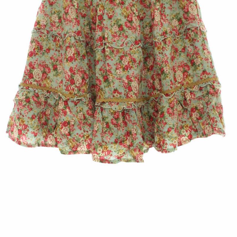 レトロガール RETRO GIRL ミニスカート フレア フリル 花柄 M 水色 ピンク /DK SC レディース 081-902206160210 | ベクトルパーク レトロガール RETRO GIRL ミニスカート フレア フリル 花柄 M 水色 ピンク /DK SC レディース 081-902206160210 | ベクトルパーク