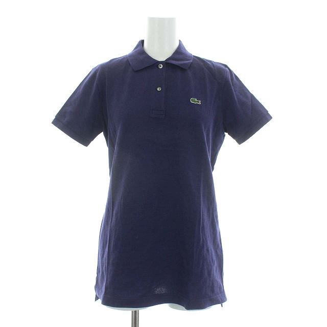 ラコステ 裾リブ付き半袖ポロシャツ ネイビー 36(M) 新品未使用