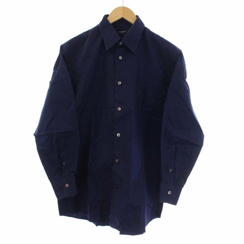 バーバリー ロンドン BURBERRY LONDON 市松柄 シャツ 長袖 コットン L 