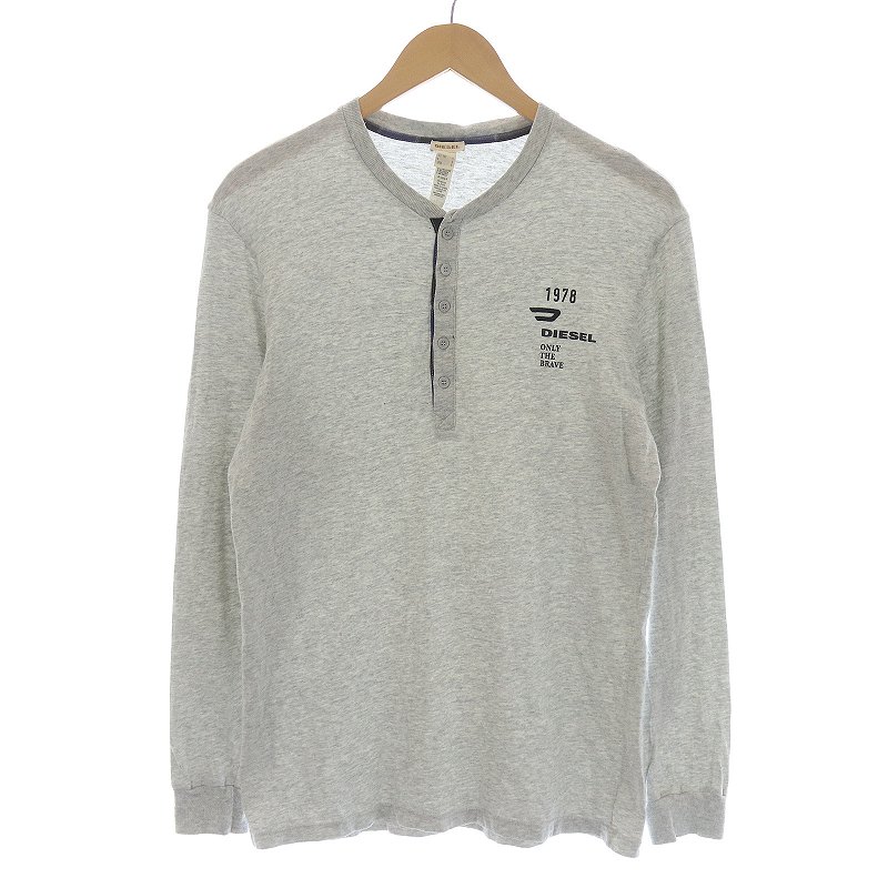 ディーゼル DIESEL Tシャツ カットソー ロンT ヘンリーネック プル 