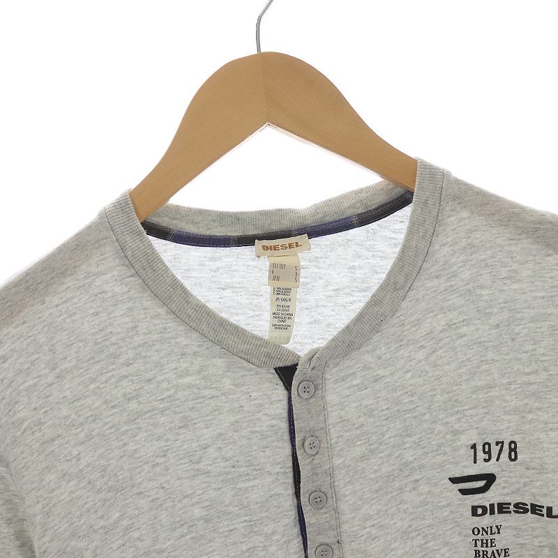 ディーゼル DIESEL Tシャツ カットソー ロンT ヘンリーネック プル 