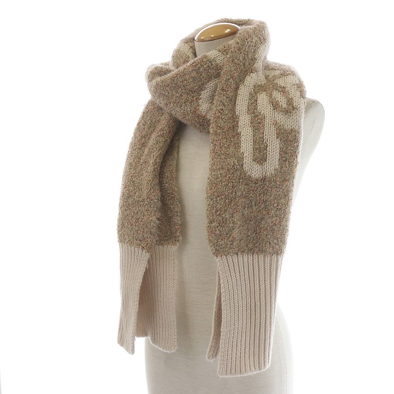 シーバイクロエ SEE BY CHLOE マフラー ストール ロゴ ウール アルパカ  