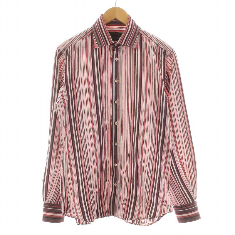 エトロ Etro シャツ カジュアルシャツ 長袖 ストライプ 41 L ピンク Uy19 Ec メンズ 081 ベクトルパーク