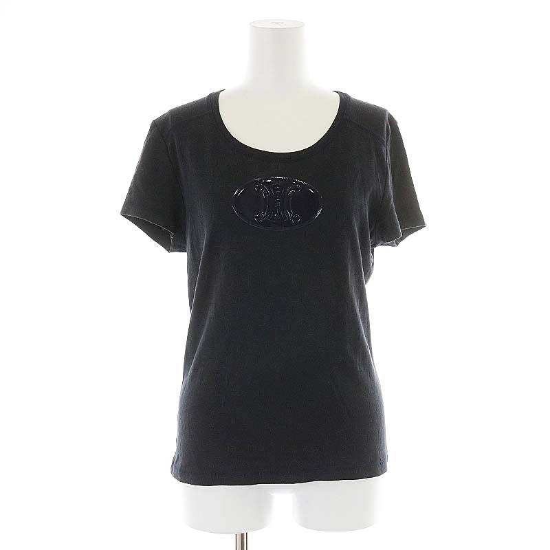セリーヌ CELINE Tシャツ カットソー 半袖 クルーネック ロゴマーク L 