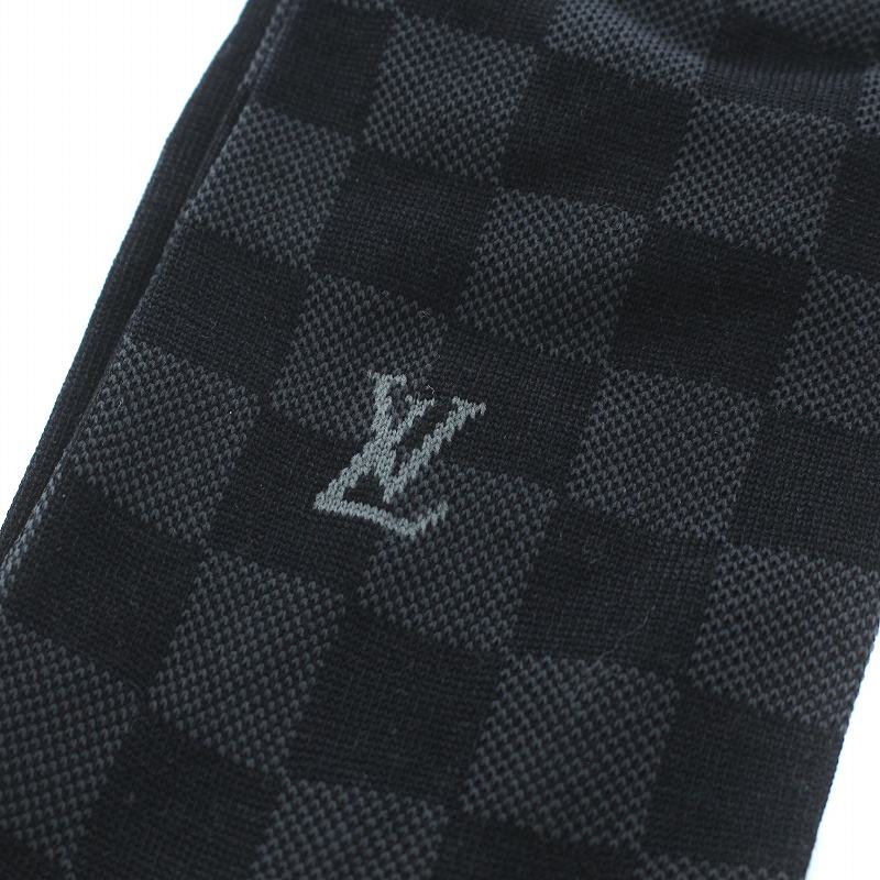 未使用品 ルイヴィトン LOUIS VUITTON 靴下 ソックス ダミエ ロゴ FREE  