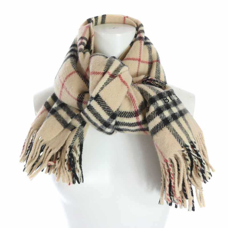 バーバリーロンドン BURBERRY LONDON ロゴ 刺繍 ノバチェック マフラー  