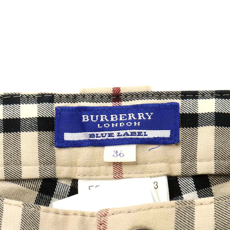 美品✨BURBERRY BLUE LABEL パンツ 36 М ノバチェック 定番、秋冬用】バーバリーブルーレーベル ノバチェック