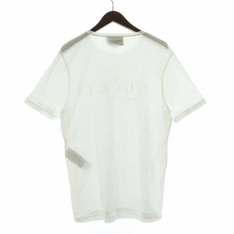 グッチ GUCCI Tシャツ カットソー 半袖 ロゴ プリント L 白 ホワイト  
