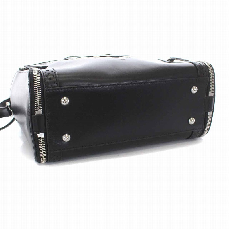 DIESEL 2way ショルダーバッグハンドバッグスタッズ黒レザー