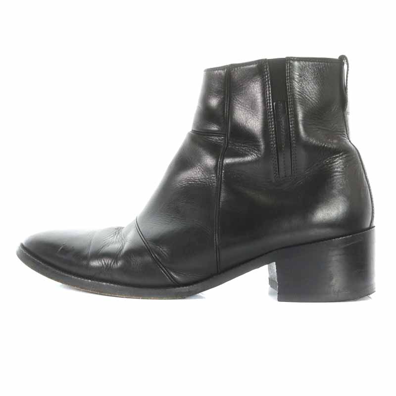 ディオールオム Dior HOMME ショートブーツ レザー ローヒール サイド 