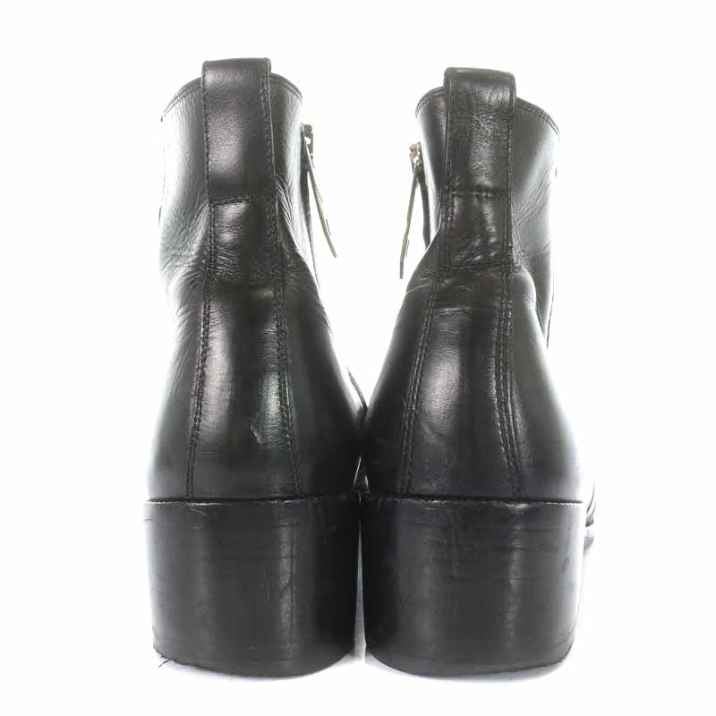 ディオールオム Dior HOMME ショートブーツ レザー ローヒール サイド 