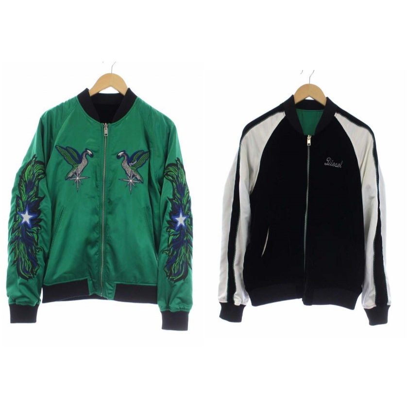 DIESEL リバーシブル スカジャン（定価6万】18ss DIESELリバーシブル 