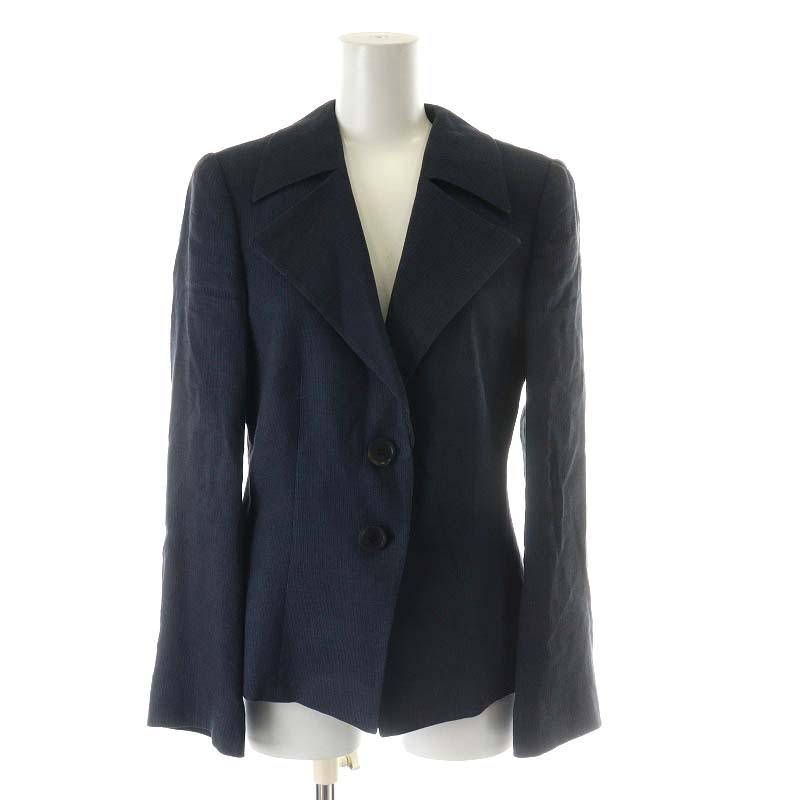 アルマーニ ネイビーテーラードジャケット アルマーニ ベロア調