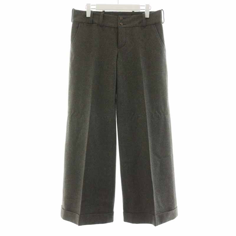 ラルフローレン RALPH LAUREN ワイドパンツ ボタンフライ ウール 