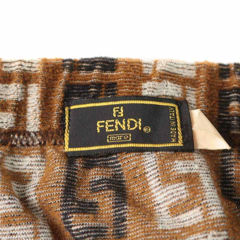フェンディ FENDI ニットスカート タイトスカート ひざ丈 ズッカ柄  