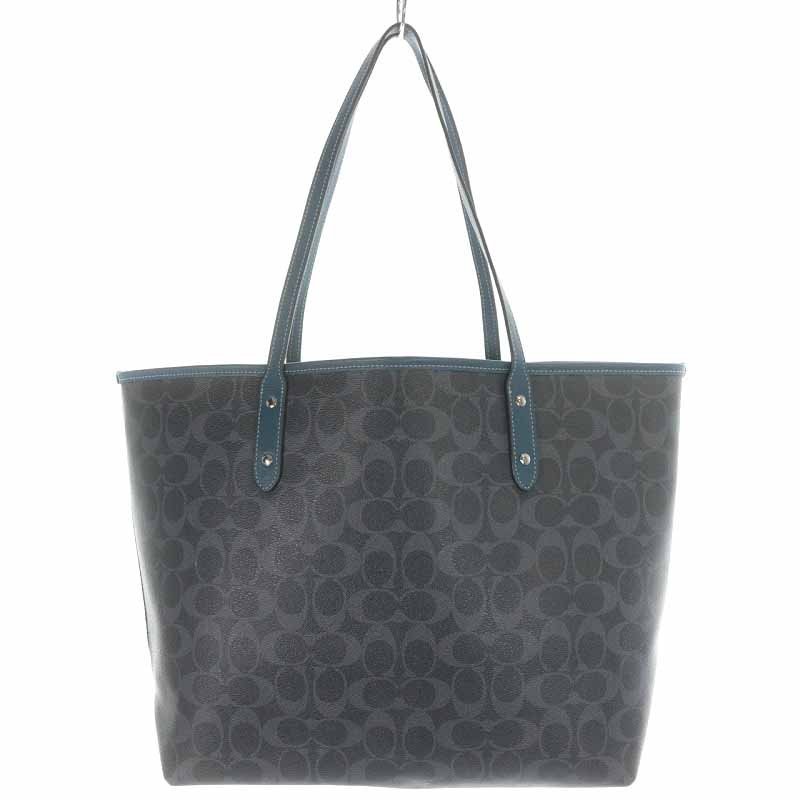 コーチ COACH トートバッグ ハンドバッグ PVC レザー シグネチャー 