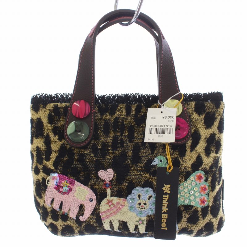 シンクビー think bee ツィードハンドバッグ 美品