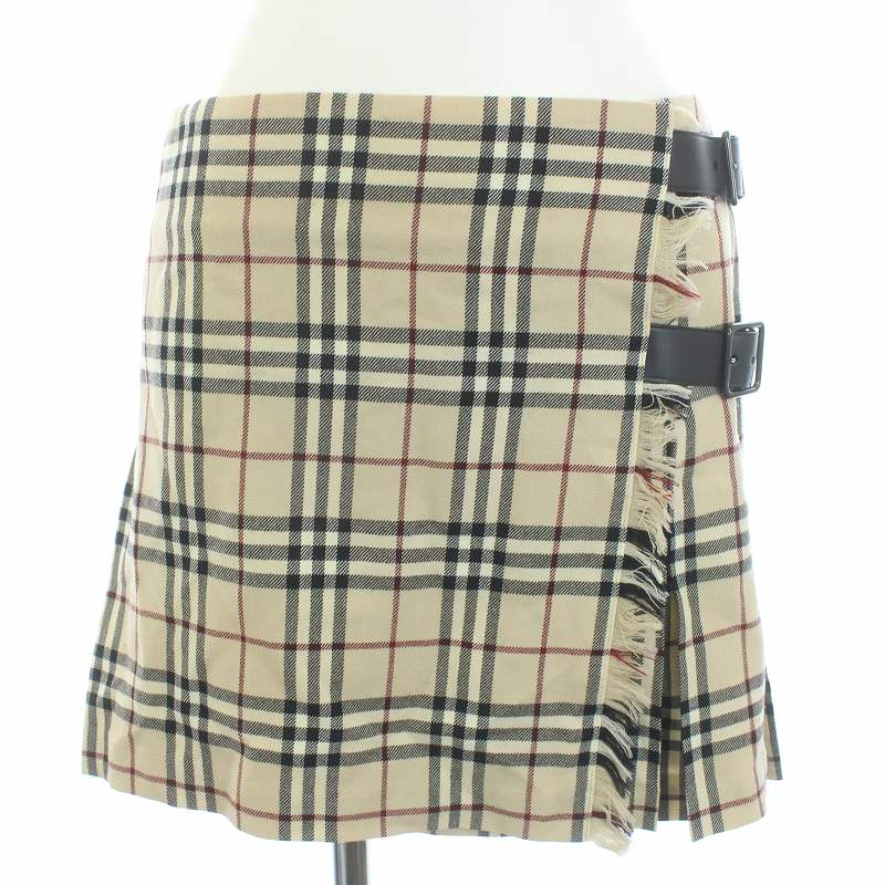 バーバリーブルーレーベル BURBERRY BLUE LABEL ラップスカート ミニ  