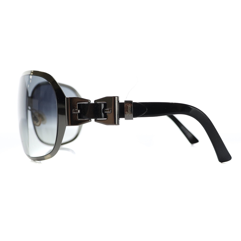 グッチ GUCCI サングラス グラデーション リボン ベルト 66□15 115 黒